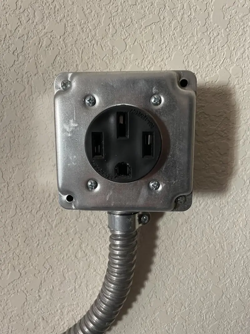 NEMA 14-50 outlet installed for Smart Home Electrical in Sweeny